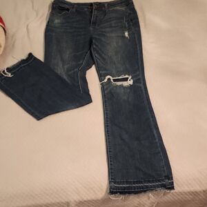 Judy Blue Distressed Dark Blue Jeans